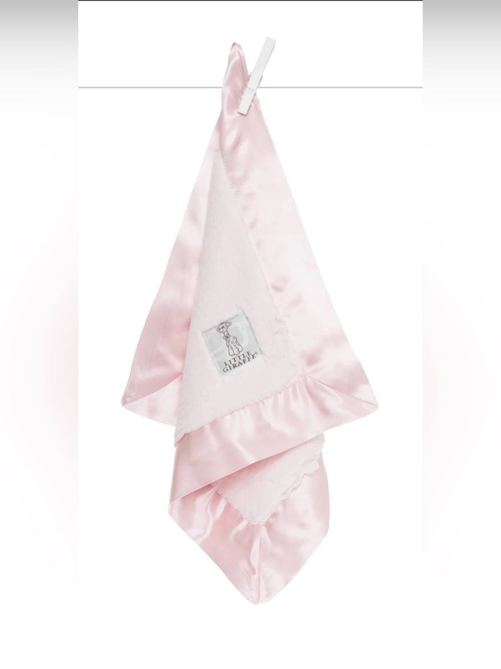 Little Giraffe Pink Plush Security Blanket